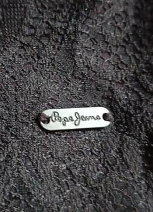 Плаття  міні гіпюрове  чорне фактурне від pepe jeans