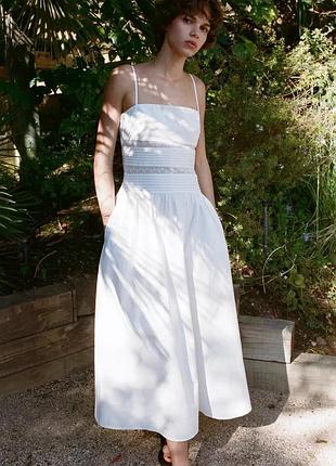 Сукня жіноча біла мереживна zara new