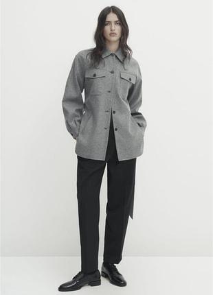 Шерстяная рубашка из премиум коллекции ф.h&m