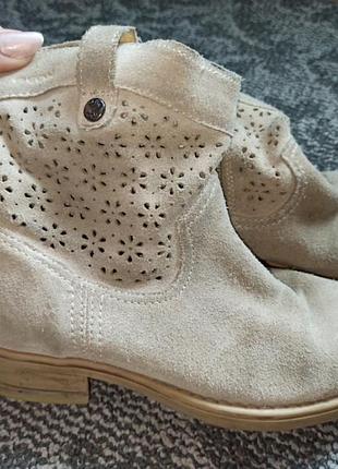 Дитячі черевики ботильйони geox шкіра замш 31