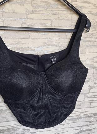 Блискучий топ-корсет