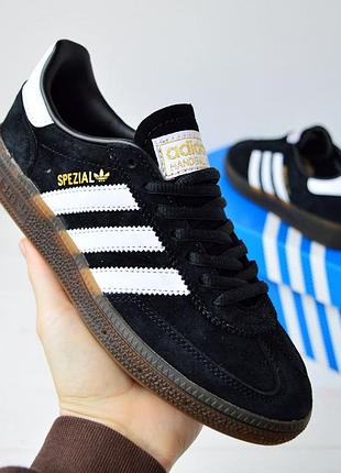 Adidas spezial кросівки кеди жіночі замшеві чорні з білим адідас замшеві замша топ якість ліцензія низькі весняні осінні демісезонні демісезон