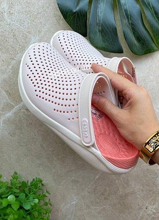 Крокс лайтрайд клог пудра 12-29-30 crocs literide clog powder/white