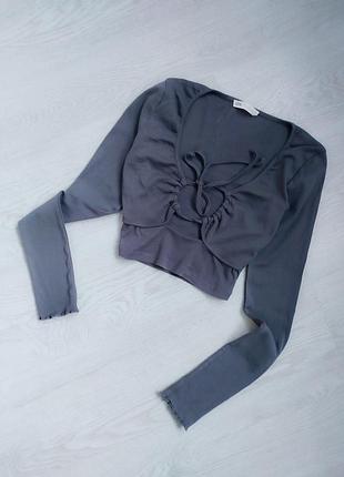 Стильный топ на длинный рукав кофта 100% коттон