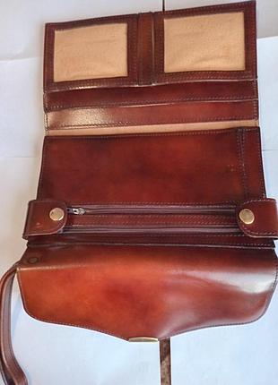 Барсетка-планшет кожаный, мужской 4