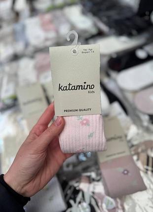 Колготки колготи arti katamino туреччина молочні бежеві рожеві білі в школу з квітами рубчик однотонні на весну весняні