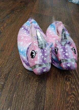 Тапочки единорог теплые и удобные