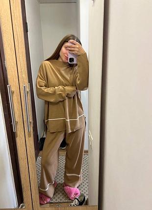 Костюм двойка свободного кроя коттон