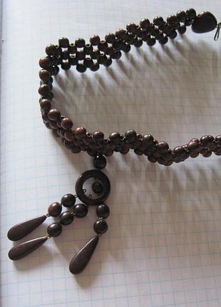 Колье . чокер из дерева. 7