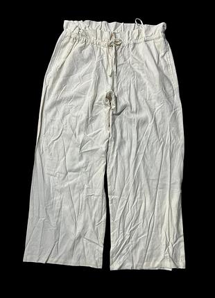 Льняные брюки палаццо