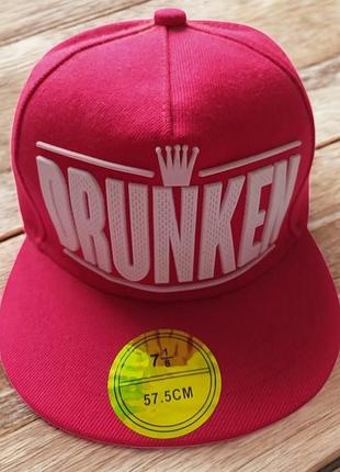Кепка реперка бейсболка снепбек drunken 54-58 см