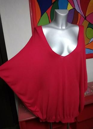 Реглан болеро свитер красный xxxxl