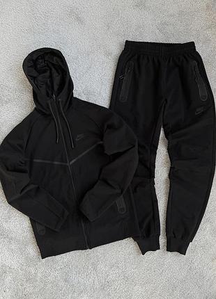 Мужской спортивный костюм nike на весну в черном цвете премиум качества на каждый день