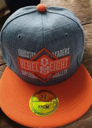 Кепка реперка бейсболка снепбек rebel 54-58 см