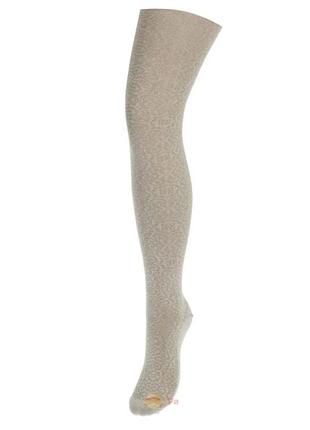 Колготки ажурні для дівчинки бежеві акцент