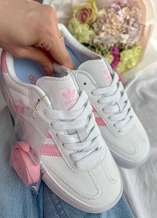 Кросівки samba white/pink6 фото