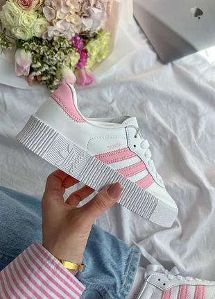 Кросівки samba white/pink7 фото