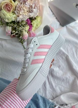 Кросівки samba white/pink10 фото