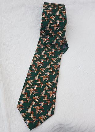 Вінтажна шовкова краватка for tie rack з принтом качки