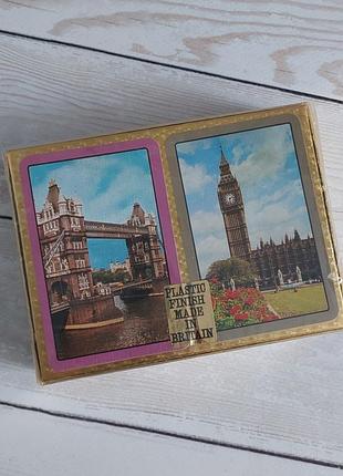 Винтажный набор игральных карт waddingtons fine london bridge big ben