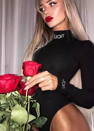 Стильный женский боди с принтом