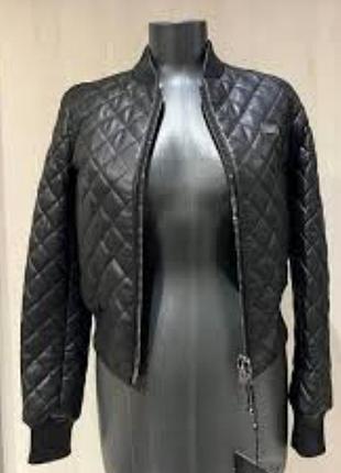 Куртка бомбер шкіряна шкіра philipp plein