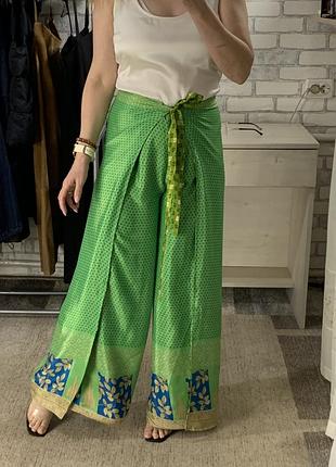 Двусторонние шелковые брюки