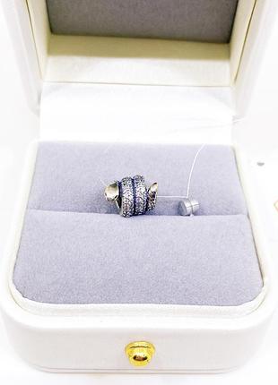 Підвіска кулон змія закручена змійка з камінням камені срібло 925 проби нові з биркою