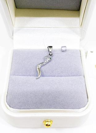 Підвіска кулон змія з камінням каміння срібло 925 проби нові з биркою булгарі bulgari