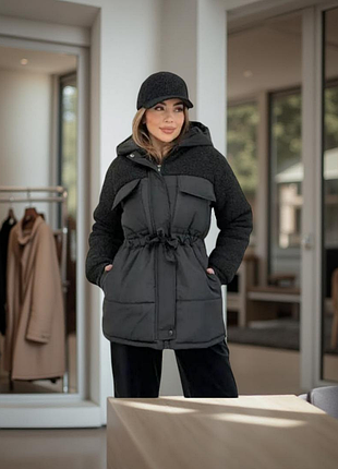 Куртка чорна, зимова, розмір sm