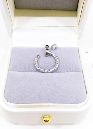 Подвеска кулон гвоздь закрученный с камнями камни камень серебро 925 проба новые с биркой картье cartier