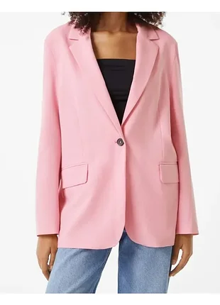 Розовый пиджак блейзер bershka