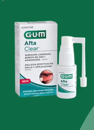 Спрей gum afta clear для устранения травм и язв в полости рта 15 мл