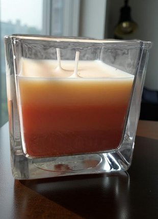 Свічка ароматична з двома гнотами, апельсин