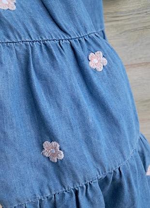 Джинсовое платье с вышивкой george 4-5л 4