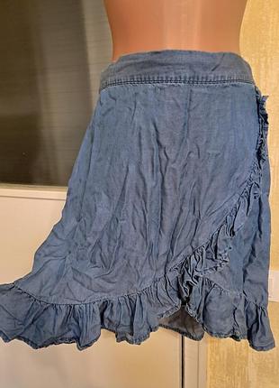 Асимметричная джинсовая юбка