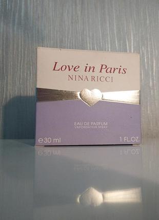 Love in paris.  nina ricci.