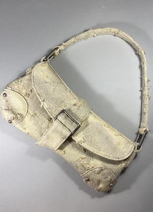 Сумка багет zara y2k асимметричная