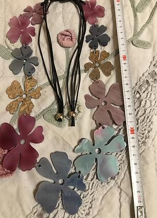 Літнє кольє метал пластик