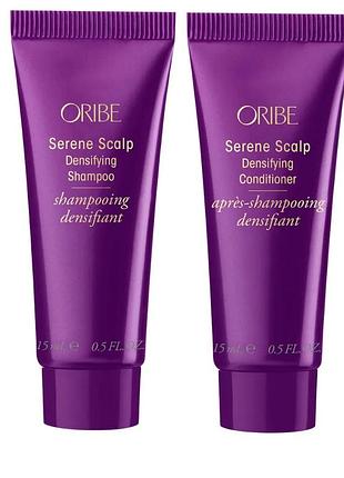 Oribe serene scalp densifying шампунь та кондиціонер проти випадіння волосся, 2*15 мл