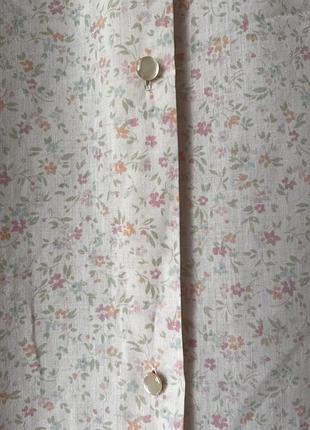 Фантастичний квітковий вінтажний пеньюар нічна сорочка нічненька на ґудзиках з кишенями ві...