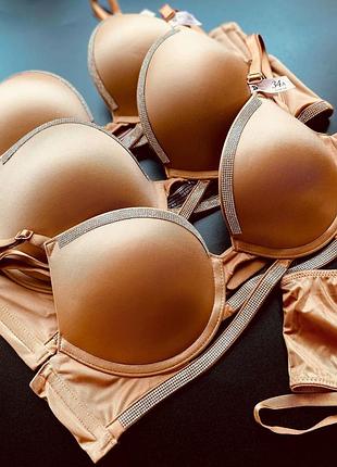 Бюстгальтер пуш-ап зі стразами victoria’s secret оригінал ліфчик вікторія сікрет