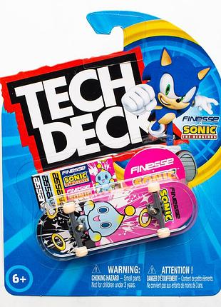 Фінгерборд tech deck finesse + sonic the hedgehog normal chao spin master - колекційна серія
