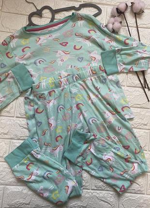 Піжамка з єдинорогами на дівчинку 8-9 років кофта штани