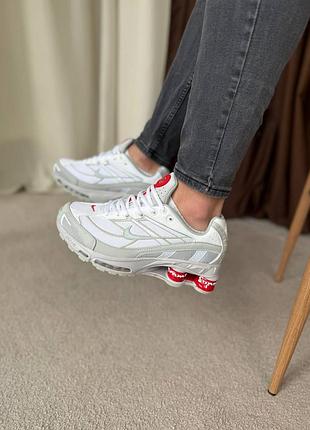 Supreme x nike shox ride 2 sp white grey 7