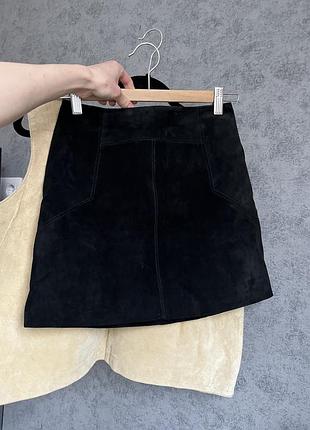 Замшева спідниця замша натуральна h&m жилет