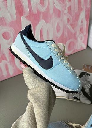 Классны женские кроссовки Ice nike cortez blue navy голубые