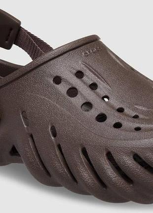 Крокси оригінал шльопанці сабо коричневі echo clog espresso m8 m9 m10 m113 фото