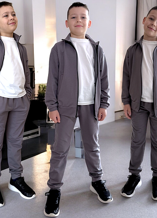 Спортивний костюм на хлопчика 122-140 см 003485 сірий