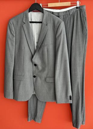 Hugo boss оригинал мужской классический костюм двойка пиджак брюки размер 50 m l